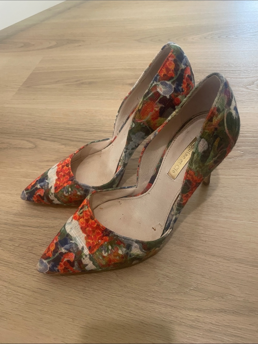 Louise et Cie Multicolor Floral Pointed-Toe Pumps